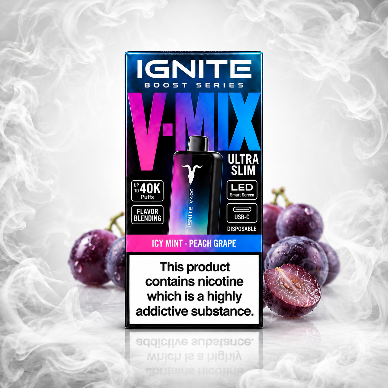 IGNITE V400 ULTRA SLIM ICE GRAPE