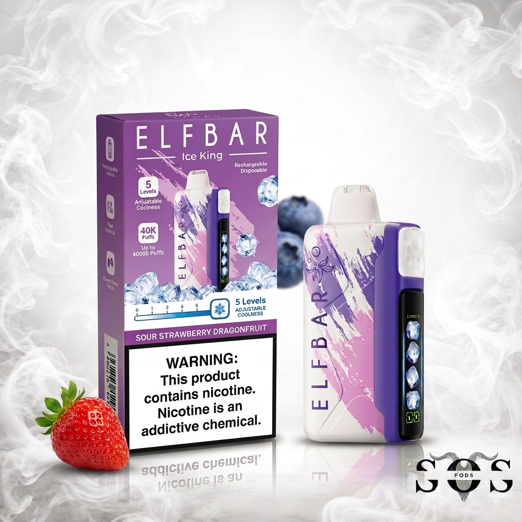 ELF BAR 40K ICE KING SOUR STRAWBERRY DRAGON FRUIT