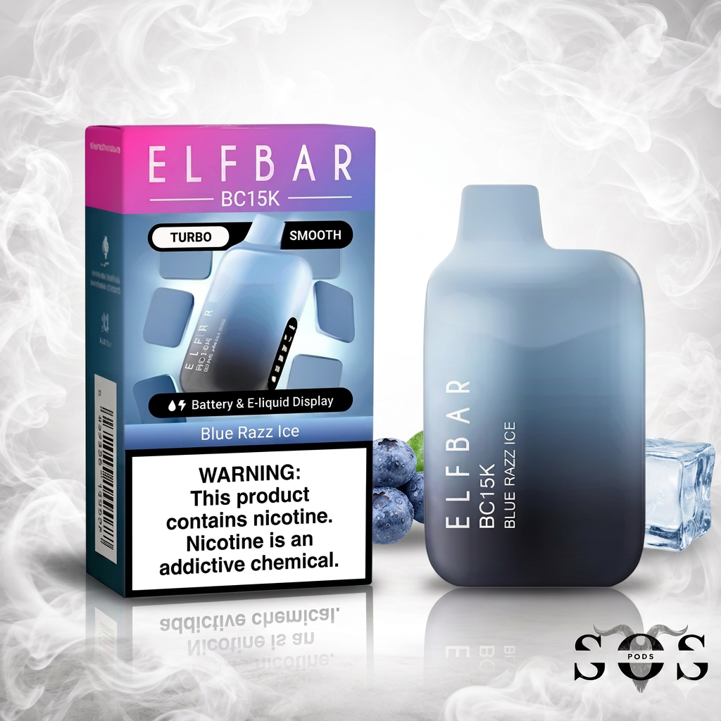 ELF BAR BC 15K BLUE RAZZ ICE