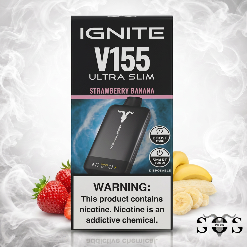 IGNITE V155 ULTRA SLIM STRAWBERRY BANANA