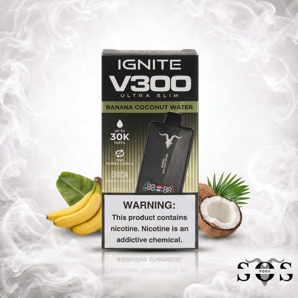 IGNITE V300 ULTRA SLIM BANANA COCONUT WATER