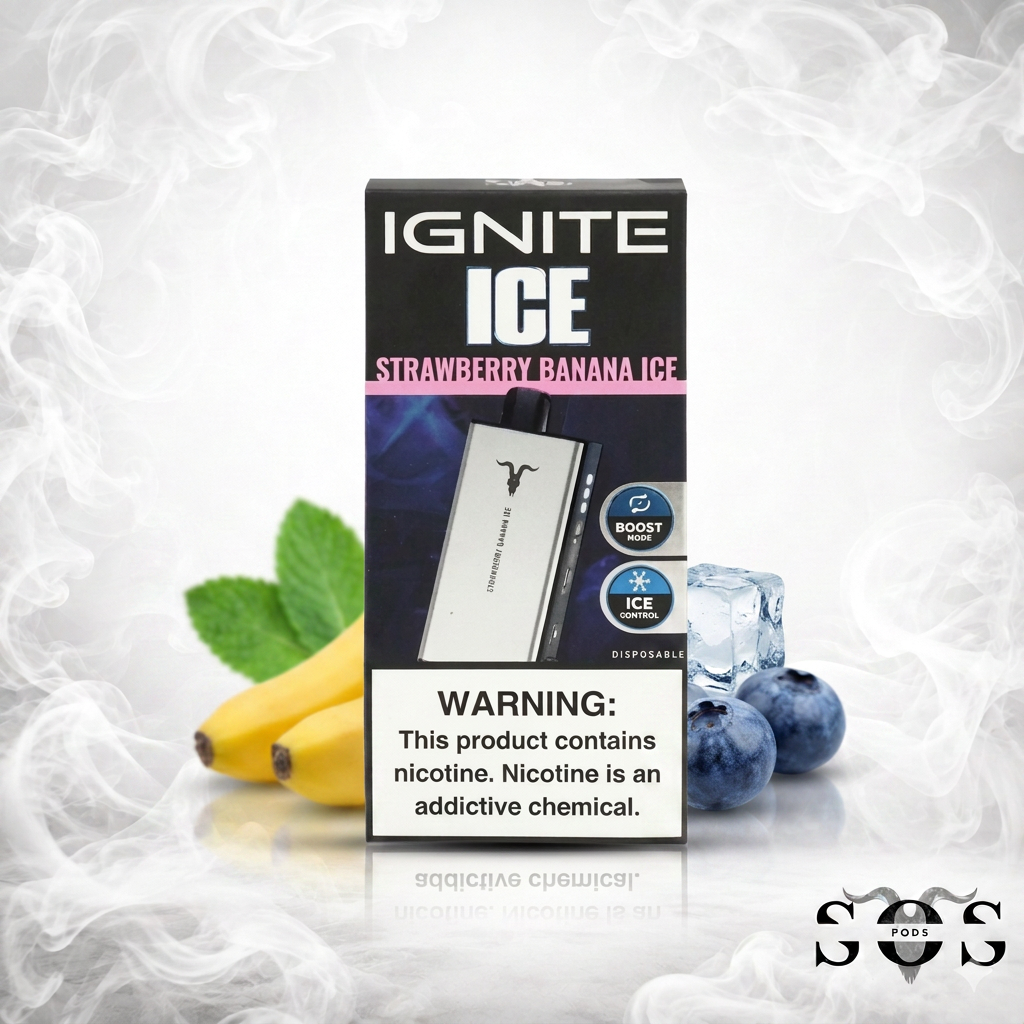 IGNITE V400 PRATA ICE STRAWBERRY BANANA ICE