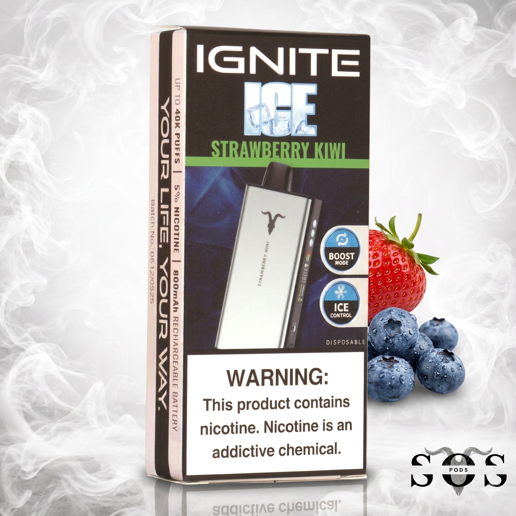 IGNITE V400 PRATA ICE STRAWBERRY KIWI