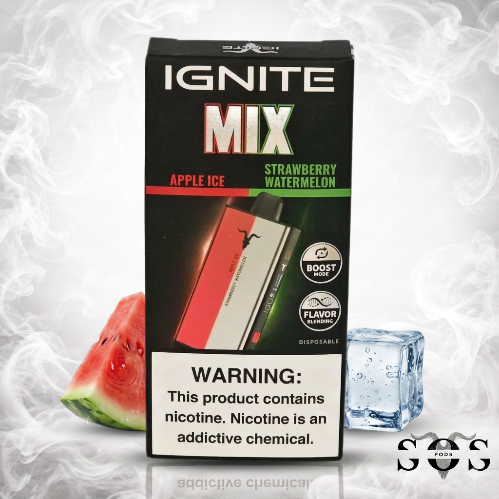 IGNITE V400 V-MIX APPLE ICE - STRAWBERRY WATERMELON