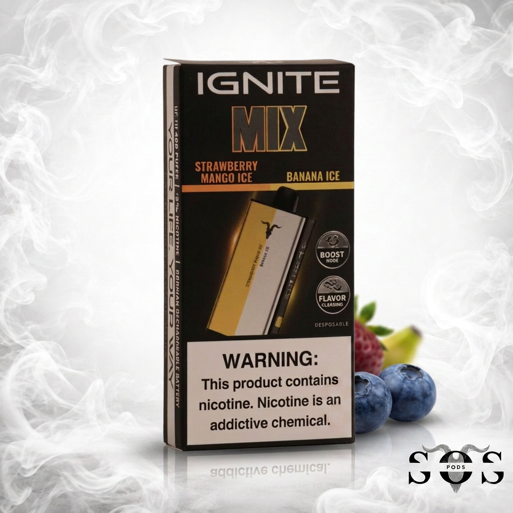 IGNITE V400 V-MIX STRAWBERRY MANGO ICE - BANANA ICE